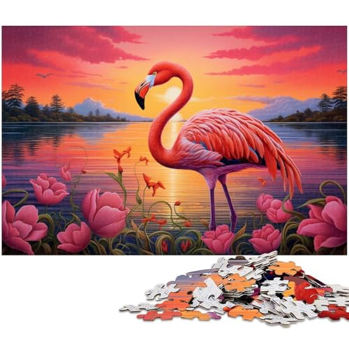 Puzzle 1000 Teile, Bunter Flamingo, Unmögliches Puzzle für Erwachsene, Familienaktivität, Denksportaufgabe, Heimdekoration, 50 x 75 cm / 19,68 x 29,52 Zoll Puzzle 1000 Teile, Bunter Flamingo, Unmögliches Puzzle für Erwachsene, Familienaktivität, Denksportaufgabe, Heimdekoration, 50 x 75 cm / 19,68 x 29,52 Zoll von JIANGENNF