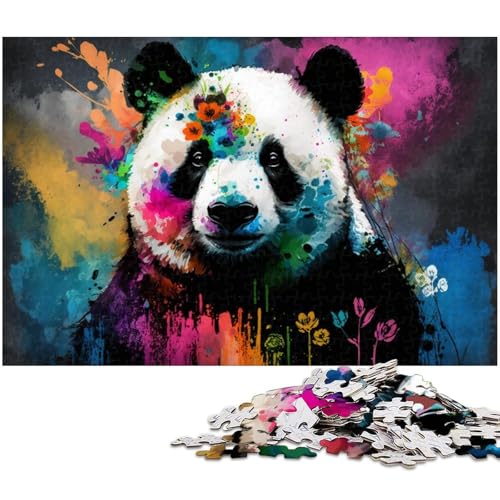Puzzle 1000 Teile, Bunter Panda, Holzpuzzle, Heimaktivität für Feiertage, Geburtstage und Familienspieleabende, 50 x 75 cm / 19,68 x 29,52 Zoll Puzzle 1000 Teile, Bunter Panda, Holzpuzzle, Heimaktivität für Feiertage, Geburtstage und Familienspieleabende, 50 x 75 cm / 19,68 x 29,52 Zoll von JIANGENNF