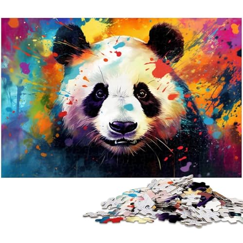 Puzzle 1000 Teile, Bunter Panda, Kartonpuzzle, Heimaktivität für Feiertage, Geburtstage und Familienspieleabende, 26 x 38 cm / 10,23 x 14,96 Zoll Puzzle 1000 Teile, Bunter Panda, Kartonpuzzle, Heimaktivität für Feiertage, Geburtstage und Familienspieleabende, 26 x 38 cm / 10,23 x 14,96 Zoll von JIANGENNF