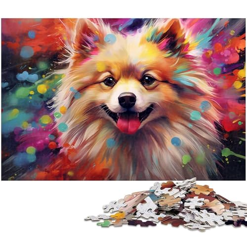 Puzzle 1000 Teile, Bunter Zwergspitz, Schwierige Puzzles für Erwachsene, Herausforderndes Denkspiel für Teenager, Spaß am Familienspieleabend, 26 x 38 cm / 10,23 x 14,96 Zoll Puzzle 1000 Teile, Bunter Zwergspitz, Schwierige Puzzles für Erwachsene, Herausforderndes Denkspiel für Teenager, Spaß am Familienspieleabend, 26 x 38 cm / 10,23 x 14,96 Zoll von JIANGENNF