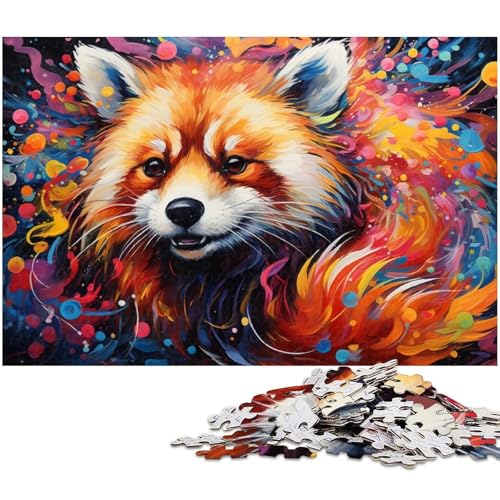 Puzzle 1000 Teile, Buntes Fantasie-Puzzle mit rotem Panda, Kunstpuzzle für Erwachsene, Eltern, Partner, Freunde – ab 14 Jahren, 26 x 38 cm / 10,23 x 14,96 Zoll Puzzle 1000 Teile, Buntes Fantasie-Puzzle mit rotem Panda, Kunstpuzzle für Erwachsene, Eltern, Partner, Freunde – ab 14 Jahren, 26 x 38 cm / 10,23 x 14,96 Zoll von JIANGENNF