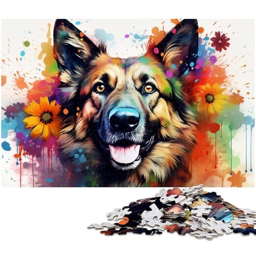 Puzzle 1000 Teile, Buntes Hundepuzzle für Erwachsene, Eltern, Partner, Freunde – ab 14 Jahren, 26 x 38 cm / 10,23 x 14,96 Zoll Puzzle 1000 Teile, Buntes Hundepuzzle für Erwachsene, Eltern, Partner, Freunde – ab 14 Jahren, 26 x 38 cm / 10,23 x 14,96 Zoll von JIANGENNF