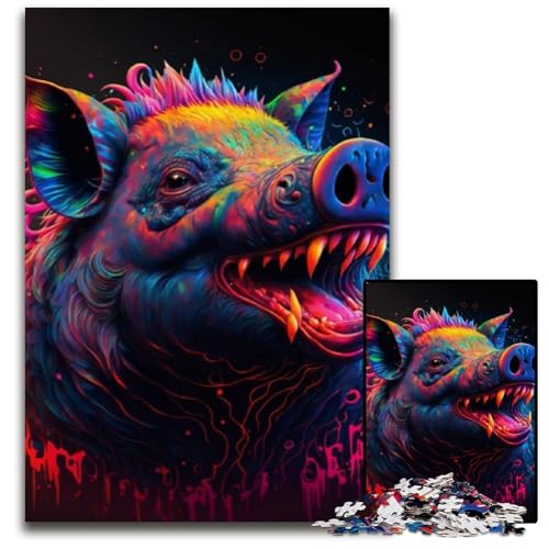 Puzzle 1000 Teile, Cosmic Pig, Eltern, Partner, Freunde – ab 14 Jahren, 26x38cm/10,23x14,96 Zoll Puzzle 1000 Teile, Cosmic Pig, Eltern, Partner, Freunde – ab 14 Jahren, 26x38cm/10,23x14,96 Zoll von JIANGENNF