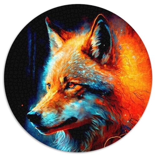 Puzzle 1000 Teile, Fuchs-Puzzle aus Karton für Erwachsene, Denkspiel für Teenager, (Größe 67,5 x 67,5 cm) von JIANGENNF