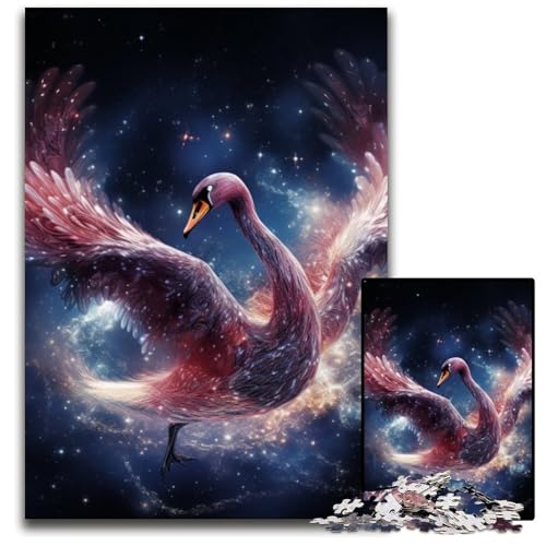 Puzzle 1000 Teile, Galaxien, Schwäne, Papppuzzle für Erwachsene, Heimdekoration, 26x38cm/10,23x14,96 Zoll Puzzle 1000 Teile, Galaxien, Schwäne, Papppuzzle für Erwachsene, Heimdekoration, 26x38cm/10,23x14,96 Zoll von JIANGENNF