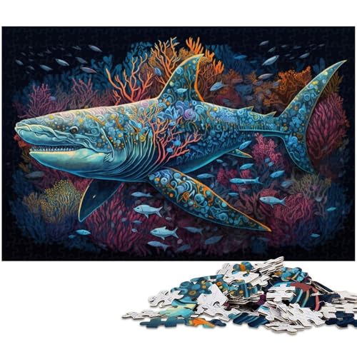 Puzzle 1000 Teile, Hai-Wal-Puzzle für Erwachsene, Eltern, Partner, Freunde – ab 14 Jahren, 50 x 75 cm / 19,68 x 29,52 Zoll von JIANGENNF