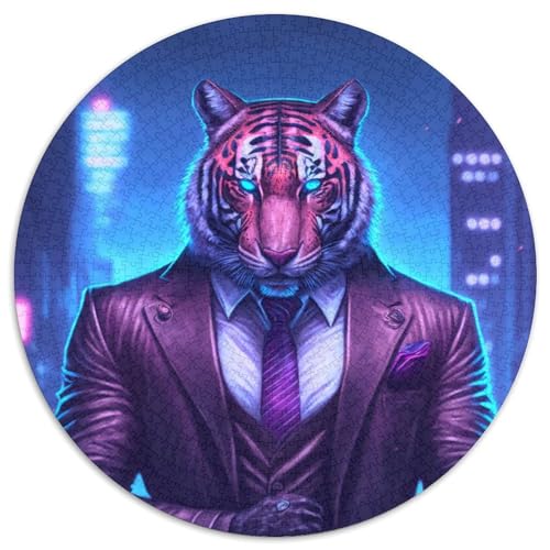 Puzzle 1000 Teile, Hitman Tiger, Kartonpuzzle für Erwachsene, Denkspiel für Teenager, (Größe 67,5 x 67,5 cm) von JIANGENNF