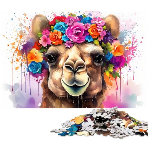 Puzzle 1000 Teile, Kamelblumen, schwierige Puzzles für Erwachsene, anspruchsvolles Denkspiel für Teenager, Spaß für den Familienspieleabend, 50 x 75 cm / 19,68 x 29,52 Zoll Puzzle 1000 Teile, Kamelblumen, schwierige Puzzles für Erwachsene, anspruchsvolles Denkspiel für Teenager, Spaß für den Familienspieleabend, 50 x 75 cm / 19,68 x 29,52 Zoll von JIANGENNF