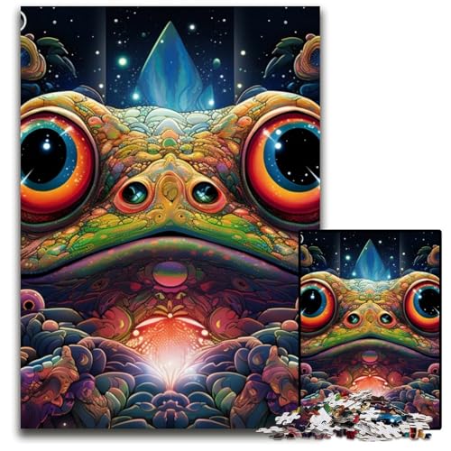 Puzzle 1000 Teile, Kunst, Tier, Frosch, Puzzle, Eltern, Partner, Freunde – ab 14 Jahren, 26x38cm/10,23x14,96 Zoll Puzzle 1000 Teile, Kunst, Tier, Frosch, Puzzle, Eltern, Partner, Freunde – ab 14 Jahren, 26x38cm/10,23x14,96 Zoll von JIANGENNF