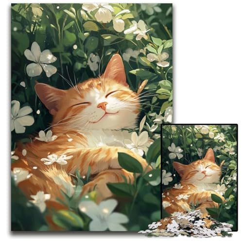 Puzzle 1000 Teile, Kunstkatze, Holzpuzzle, Lernspiele, Stressabbau, Heimdekorationsspielzeug für Kinder ab 14 Jahren, 50x75cm Puzzle 1000 Teile, Kunstkatze, Holzpuzzle, Lernspiele, Stressabbau, Heimdekorationsspielzeug für Kinder ab 14 Jahren, 50x75cm von JIANGENNF