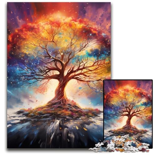 Puzzle 1000 Teile, Lebensbaum, Papppuzzle, anspruchsvolles Denkspiel für Teenager, Spaß für den Familienspielabend, 26x38cm/10,23x14,96 Zoll von JIANGENNF