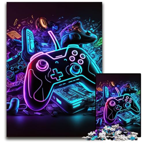 Puzzle 1000 Teile, Neon-Spiel, Puzzles für Erwachsene, Denksportaufgabe für Teenager und Familieninteraktion, 50x75cm/19,68x29,52 Zoll Puzzle 1000 Teile, Neon-Spiel, Puzzles für Erwachsene, Denksportaufgabe für Teenager und Familieninteraktion, 50x75cm/19,68x29,52 Zoll von JIANGENNF