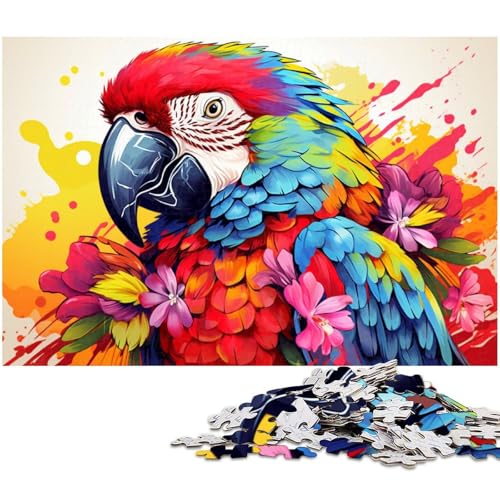 Puzzle 1000 Teile, Papageienblumen, Puzzle für Erwachsene, Eltern, Partner, Freunde – ab 14 Jahren, 50 x 75 cm / 19,68 x 29,52 Zoll Puzzle 1000 Teile, Papageienblumen, Puzzle für Erwachsene, Eltern, Partner, Freunde – ab 14 Jahren, 50 x 75 cm / 19,68 x 29,52 Zoll von JIANGENNF