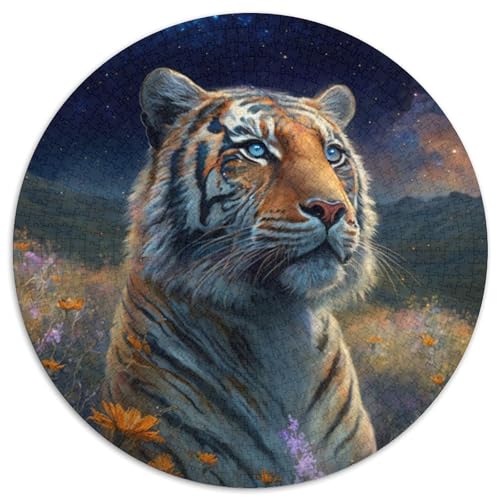 Puzzle 1000 Teile, Planet Tiger, Kartonpuzzle für Erwachsene, Denkspiel für Teenager, (Größe 67,5 x 67,5 cm) von JIANGENNF