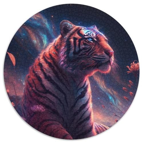 Puzzle 1000 Teile, Planet Tiger, Kartonpuzzle für Erwachsene, Denkspiel für Teenager, (Größe 67,5 x 67,5 cm) von JIANGENNF