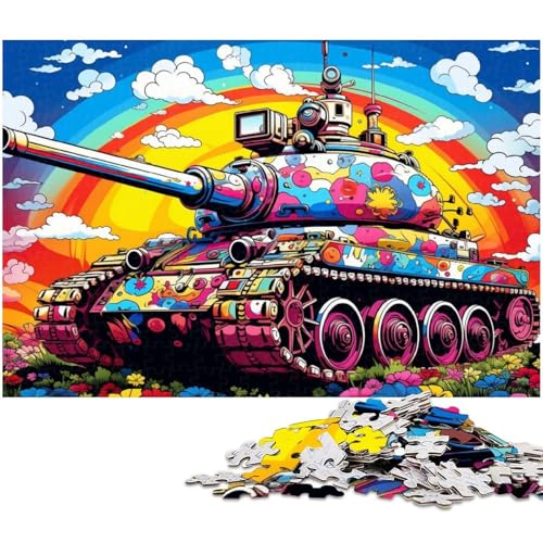 Puzzle 1000 Teile, Psychedelic Tank, Schwierige Puzzles für Erwachsene, Herausforderndes Denkspiel für Teenager, Spaß für den Familienspieleabend, 26 x 38 cm / 10,23 x 14,96 Zoll Puzzle 1000 Teile, Psychedelic Tank, Schwierige Puzzles für Erwachsene, Herausforderndes Denkspiel für Teenager, Spaß für den Familienspieleabend, 26 x 38 cm / 10,23 x 14,96 Zoll von JIANGENNF