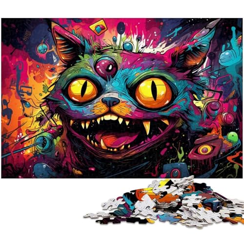 Puzzle 1000 Teile, Psychedelische Farbkatze, Puzzle für Erwachsene, Eltern, Partner, Freunde – ab 14 Jahren, 50 x 75 cm / 19,68 x 29,52 Zoll Puzzle 1000 Teile, Psychedelische Farbkatze, Puzzle für Erwachsene, Eltern, Partner, Freunde – ab 14 Jahren, 50 x 75 cm / 19,68 x 29,52 Zoll von JIANGENNF