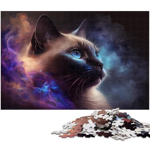 Puzzle 1000 Teile, Siamkatzennebel, Schwierige Puzzles für Erwachsene, Herausforderndes Denkspiel für Teenager, Spaß am Familienspieleabend, 26 x 38 cm / 10,23 x 14,96 Zoll Puzzle 1000 Teile, Siamkatzennebel, Schwierige Puzzles für Erwachsene, Herausforderndes Denkspiel für Teenager, Spaß am Familienspieleabend, 26 x 38 cm / 10,23 x 14,96 Zoll von JIANGENNF
