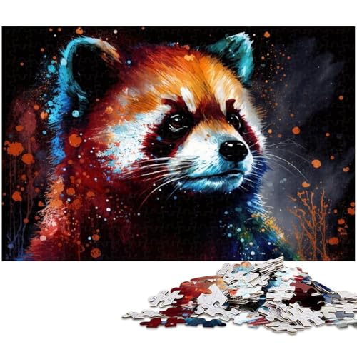 Puzzle 1000 Teile, Waschbär-Ölgemälde, Puzzle für Erwachsene, perfekt für Familienspaß, Partyspiele, Geburtstagsparty-Geschenke, 26 x 38 cm / 10,23 x 14,96 Zoll Puzzle 1000 Teile, Waschbär-Ölgemälde, Puzzle für Erwachsene, perfekt für Familienspaß, Partyspiele, Geburtstagsparty-Geschenke, 26 x 38 cm / 10,23 x 14,96 Zoll von JIANGENNF