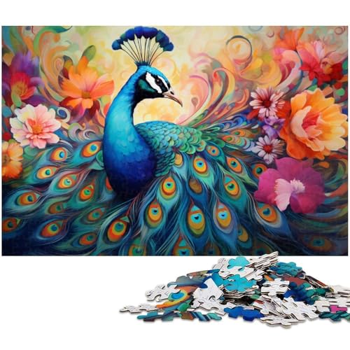 Puzzle 1000 Teile, bunter Pfau, schwierige Puzzles für Erwachsene, pädagogische Aktivität zur Verbesserung kognitiver Fähigkeiten, 50 x 75 cm / 19,68 x 29,52 Zoll Puzzle 1000 Teile, bunter Pfau, schwierige Puzzles für Erwachsene, pädagogische Aktivität zur Verbesserung kognitiver Fähigkeiten, 50 x 75 cm / 19,68 x 29,52 Zoll von JIANGENNF