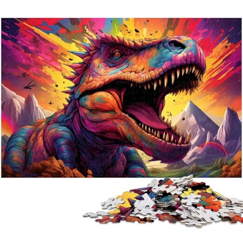 Puzzle 1000 Teile, bunter Tyrannosaurus Rex, schwierige Puzzles für Erwachsene, anspruchsvolles Denkspiel für Teenager, Spaß für den Familienspieleabend, 26 x 38 cm / 10,23 x 14,96 Zoll Puzzle 1000 Teile, bunter Tyrannosaurus Rex, schwierige Puzzles für Erwachsene, anspruchsvolles Denkspiel für Teenager, Spaß für den Familienspieleabend, 26 x 38 cm / 10,23 x 14,96 Zoll von JIANGENNF