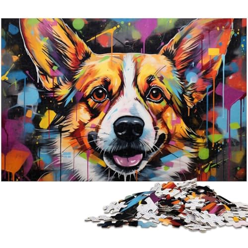 Puzzle 1000 Teile, buntes Corgi-Holzpuzzle für Erwachsene, Teenager, Paare und Freunde zum Geburtstag, Weihnachten, 50 x 75 cm / 19,68 x 29,52 Zoll Puzzle 1000 Teile, buntes Corgi-Holzpuzzle für Erwachsene, Teenager, Paare und Freunde zum Geburtstag, Weihnachten, 50 x 75 cm / 19,68 x 29,52 Zoll von JIANGENNF