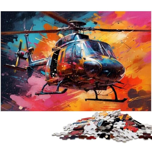 Puzzle 1000 Teile, buntes Hubschrauber-Puzzle für Erwachsene, Eltern, Partner, Freunde – ab 14 Jahren, 26 x 38 cm / 10,23 x 14,96 Zoll Puzzle 1000 Teile, buntes Hubschrauber-Puzzle für Erwachsene, Eltern, Partner, Freunde – ab 14 Jahren, 26 x 38 cm / 10,23 x 14,96 Zoll von JIANGENNF