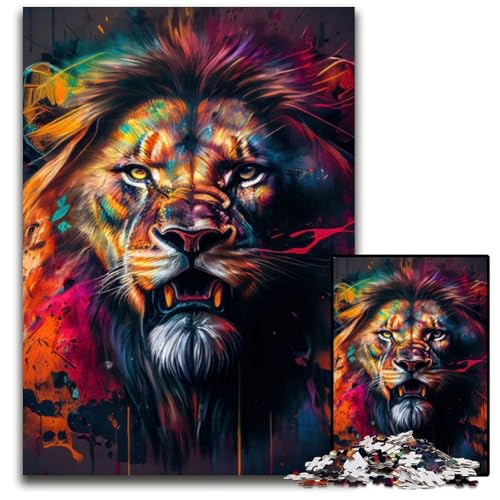 Puzzle 1000 Teile „Der stolze Löwe“, Puzzle für Erwachsene zur Heimdekoration, ideales Weihnachts- und Neujahrsgeschenk für Teenager, 26x38cm/10,23x14,96 Zoll Puzzle 1000 Teile „Der stolze Löwe“, Puzzle für Erwachsene zur Heimdekoration, ideales Weihnachts- und Neujahrsgeschenk für Teenager, 26x38cm/10,23x14,96 Zoll von JIANGENNF