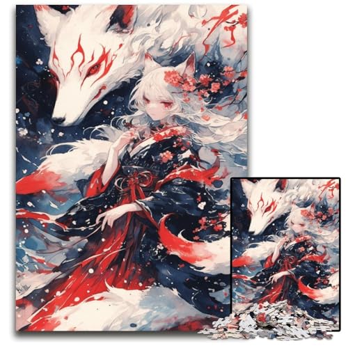 Puzzle 1000 Teile „Gott der Füchse Eltern, Partner, Freunde – ab 14 Jahren, 26x38cm/10,23x14,96 Zoll Puzzle 1000 Teile „Gott der Füchse Eltern, Partner, Freunde – ab 14 Jahren, 26x38cm/10,23x14,96 Zoll von JIANGENNF