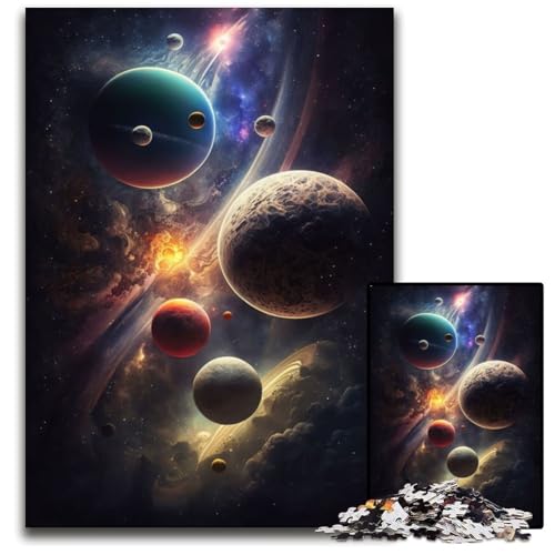 Puzzle 1000 Teile „Jenseits der Milchstraße“ aus Holz, anspruchsvolles Denkspiel für Teenager, interaktives Familienspiel, 50x75cm/19,68x29,52 Zoll Puzzle 1000 Teile „Jenseits der Milchstraße“ aus Holz, anspruchsvolles Denkspiel für Teenager, interaktives Familienspiel, 50x75cm/19,68x29,52 Zoll von JIANGENNF