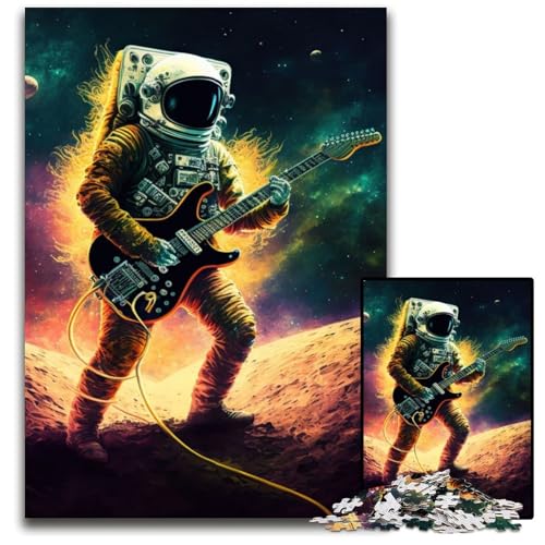 Puzzle 1000 Teile Astronaut spielt Gitarre Puzzle für Erwachsene Perfekte Heim- oder Bürodekoration, 50x75cm/19,68x29,52 Zoll Puzzle 1000 Teile Astronaut spielt Gitarre Puzzle für Erwachsene Perfekte Heim- oder Bürodekoration, 50x75cm/19,68x29,52 Zoll von JIANGENNF