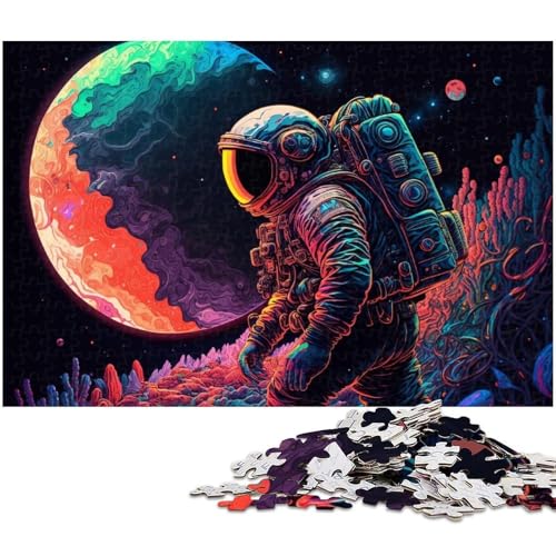 Puzzle 1000 Teile Astronauten-Holzpuzzle, Heimaktivität für Feiertage, Geburtstage und Familienspieleabende, 50 x 75 cm / 19,68 x 29,52 Zoll Puzzle 1000 Teile Astronauten-Holzpuzzle, Heimaktivität für Feiertage, Geburtstage und Familienspieleabende, 50 x 75 cm / 19,68 x 29,52 Zoll von JIANGENNF