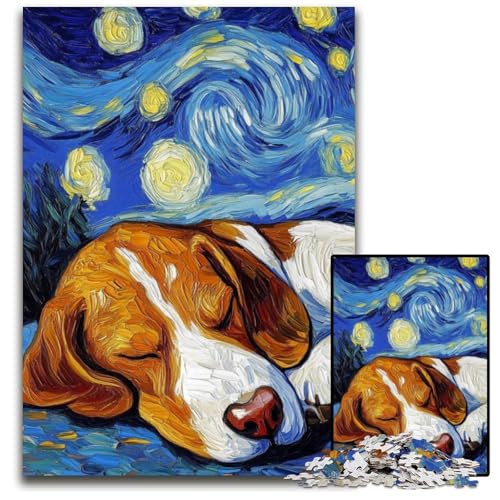 Puzzle 1000 Teile Beagle-Nachthimmel, Papppuzzle für Erwachsene, für Teenager und Familienspaß – DIY-Denkspiel, Geschenk, 26x38cm/10,23x14,96 Zoll Puzzle 1000 Teile Beagle-Nachthimmel, Papppuzzle für Erwachsene, für Teenager und Familienspaß – DIY-Denkspiel, Geschenk, 26x38cm/10,23x14,96 Zoll von JIANGENNF