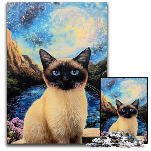 Puzzle 1000 Teile Blumen- und Katzenpuzzle, Lernspiele, mit passendem Poster und Quizblatt, für Kinder ab 14 Jahren, 50x75cm Puzzle 1000 Teile Blumen- und Katzenpuzzle, Lernspiele, mit passendem Poster und Quizblatt, für Kinder ab 14 Jahren, 50x75cm von JIANGENNF
