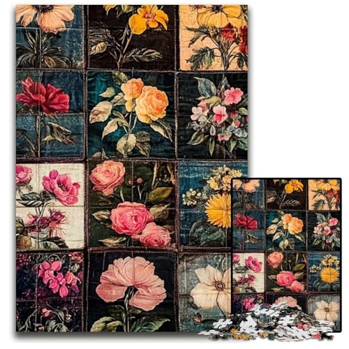 Puzzle 1000 Teile Blumencollage Kartonpuzzle, anspruchsvolles Denkspiel für Teenager, Spaß für den Familienspielabend, 26x38cm Puzzle 1000 Teile Blumencollage Kartonpuzzle, anspruchsvolles Denkspiel für Teenager, Spaß für den Familienspielabend, 26x38cm von JIANGENNF