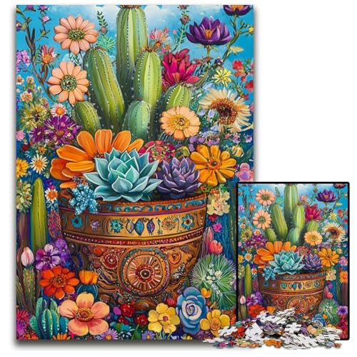 Puzzle 1000 Teile Blumenkunst-Puzzle, Lernspiele, mit passendem Poster und Quizblatt, für Kinder ab 14 Jahren, 50x75cm von JIANGENNF