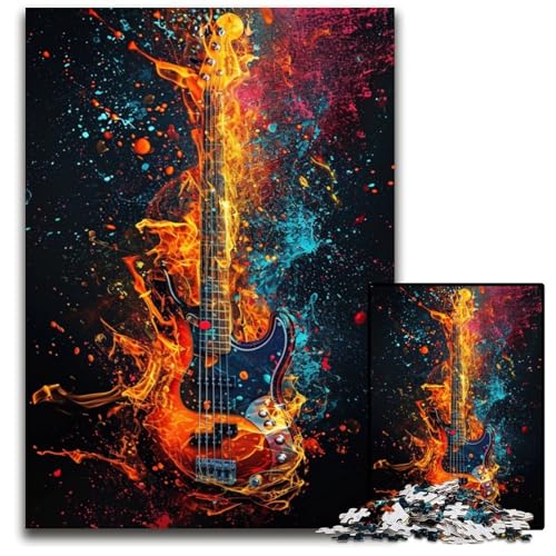 Puzzle 1000 Teile Bunte Gitarre Anspruchsvolle Rätsel Denksportaufgabe Spiel für Erwachsene Interaktive Aktivität für die ganze Familie 50x75cm/19,68x29,52 Zoll Puzzle 1000 Teile Bunte Gitarre Anspruchsvolle Rätsel Denksportaufgabe Spiel für Erwachsene Interaktive Aktivität für die ganze Familie 50x75cm/19,68x29,52 Zoll von JIANGENNF