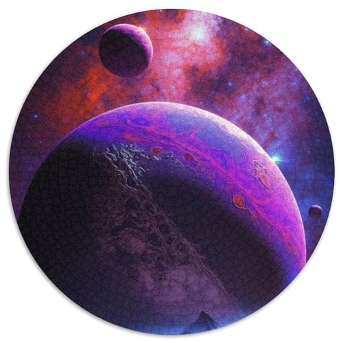 Puzzle 1000 Teile Creepy Planet Neon-Papppuzzle für Erwachsene, Denkspiel für Teenager, (Größe 67,5 x 67,5 cm) von JIANGENNF