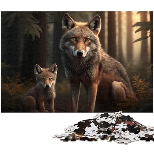 Puzzle 1000 Teile Dschungelwolf-Puzzle für Erwachsene, perfekt für Familienspaß, Partyspiele, Geburtstagspartygeschenke, 50 x 75 cm / 19,68 x 29,52 Zoll Puzzle 1000 Teile Dschungelwolf-Puzzle für Erwachsene, perfekt für Familienspaß, Partyspiele, Geburtstagspartygeschenke, 50 x 75 cm / 19,68 x 29,52 Zoll von JIANGENNF