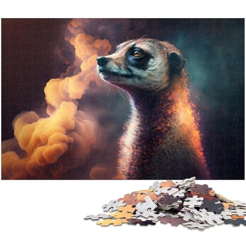 Puzzle 1000 Teile Erdmännchennebel Schwierige Puzzles für Erwachsene Herausforderndes Denkspiel für Teenager, Spaß am Familienspieleabend 50 x 75 cm / 19,68 x 29,52 Zoll von JIANGENNF