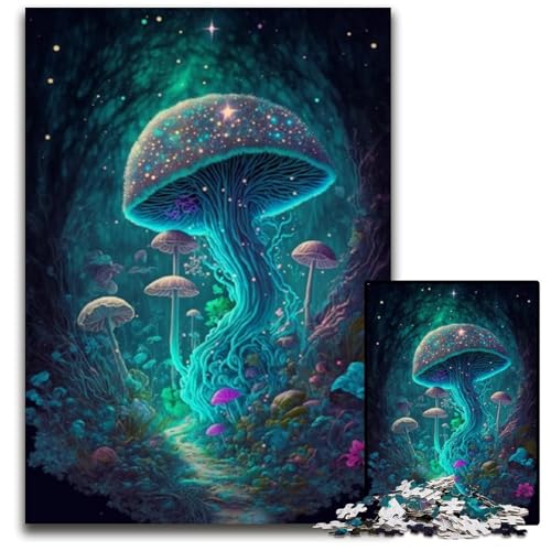 Puzzle 1000 Teile Fantasie-Pilz-Puzzles, Eltern, Partner, Freunde – ab 14 Jahren, 26x38cm/10,23x14,96 Zoll Puzzle 1000 Teile Fantasie-Pilz-Puzzles, Eltern, Partner, Freunde – ab 14 Jahren, 26x38cm/10,23x14,96 Zoll von JIANGENNF