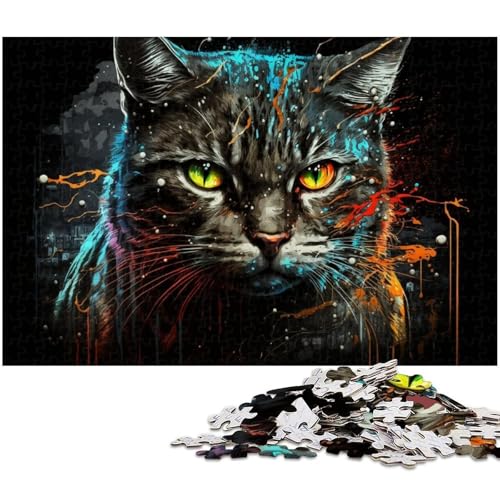 Puzzle 1000 Teile Fantasiekatze Holzpuzzle für Erwachsene Teenager, Paare und Freunde zum Geburtstag, Weihnachten 50 x 75 cm / 19,68 x 29,52 Zoll Puzzle 1000 Teile Fantasiekatze Holzpuzzle für Erwachsene Teenager, Paare und Freunde zum Geburtstag, Weihnachten 50 x 75 cm / 19,68 x 29,52 Zoll von JIANGENNF