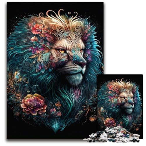 Puzzle 1000 Teile Fantasy-Löwe Puzzle für Erwachsene Perfekt für Halloween, Weihnachten, Geburtstagsgeschenk 26x38cm/10,23x14,96 Zoll Puzzle 1000 Teile Fantasy-Löwe Puzzle für Erwachsene Perfekt für Halloween, Weihnachten, Geburtstagsgeschenk 26x38cm/10,23x14,96 Zoll von JIANGENNF