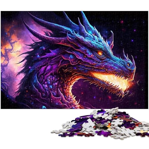 Puzzle 1000 Teile Galaxie-Drache, Holzpuzzle, Heimaktivität für Feiertage, Geburtstage und Familienspieleabende, 50 x 75 cm / 19,68 x 29,52 Zoll Puzzle 1000 Teile Galaxie-Drache, Holzpuzzle, Heimaktivität für Feiertage, Geburtstage und Familienspieleabende, 50 x 75 cm / 19,68 x 29,52 Zoll von JIANGENNF