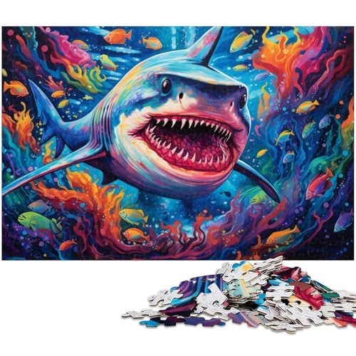 Puzzle 1000 Teile Hai, Schwierige Puzzles für Erwachsene, Herausforderndes Denkspiel für Teenager, Spaß für den Familienspieleabend, 50 x 75 cm / 19,68 x 29,52 Zoll Puzzle 1000 Teile Hai, Schwierige Puzzles für Erwachsene, Herausforderndes Denkspiel für Teenager, Spaß für den Familienspieleabend, 50 x 75 cm / 19,68 x 29,52 Zoll von JIANGENNF