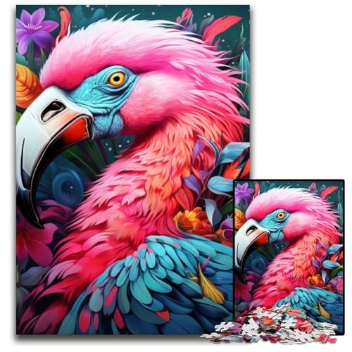 Puzzle 1000 Teile Kunst Psychedelisches Flamingo-Puzzle Entspannen und Herausfordern, farbenfrohe Heimdekorationskunst, Freunde 50x75cm/19,68x29,52 Zoll Puzzle 1000 Teile Kunst Psychedelisches Flamingo-Puzzle Entspannen und Herausfordern, farbenfrohe Heimdekorationskunst, Freunde 50x75cm/19,68x29,52 Zoll von JIANGENNF