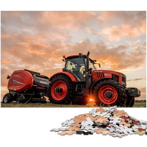 Puzzle 1000 Teile Landwirtschaftliche Werkzeuge Traktoren Schwierige Puzzles für Erwachsene Pädagogische Aktivität zur Verbesserung kognitiver Fähigkeiten 26 x 38 cm / 10,23 x 14,96 Zoll von JIANGENNF