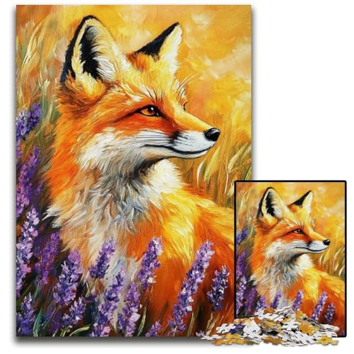 Puzzle 1000 Teile Lavendelfuchs, Kartonpuzzle, anspruchsvolles Denkspiel für Teenager, Spaß für den Familienspielabend, 26x38cm Puzzle 1000 Teile Lavendelfuchs, Kartonpuzzle, anspruchsvolles Denkspiel für Teenager, Spaß für den Familienspielabend, 26x38cm von JIANGENNF