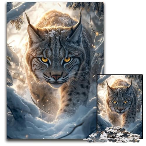 Puzzle 1000 Teile Luchs-Puzzle, Lernspiele, mit passendem Poster und Quizblatt, für Kinder ab 14 Jahren, 26x38cm Puzzle 1000 Teile Luchs-Puzzle, Lernspiele, mit passendem Poster und Quizblatt, für Kinder ab 14 Jahren, 26x38cm von JIANGENNF