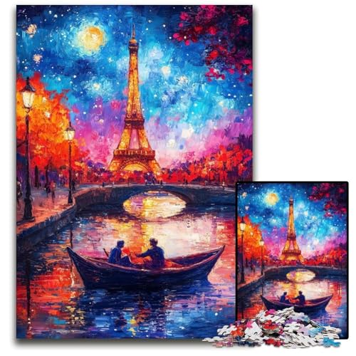Puzzle 1000 Teile Nachthimmel Eiffelturm Holzpuzzle Lernspiele Stressabbau, Heimdekorationsspielzeug für Kinder ab 14 Jahren 50X75CM Puzzle 1000 Teile Nachthimmel Eiffelturm Holzpuzzle Lernspiele Stressabbau, Heimdekorationsspielzeug für Kinder ab 14 Jahren 50X75CM von JIANGENNF
